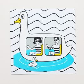 Klappkarte Shape „Duck Boat“