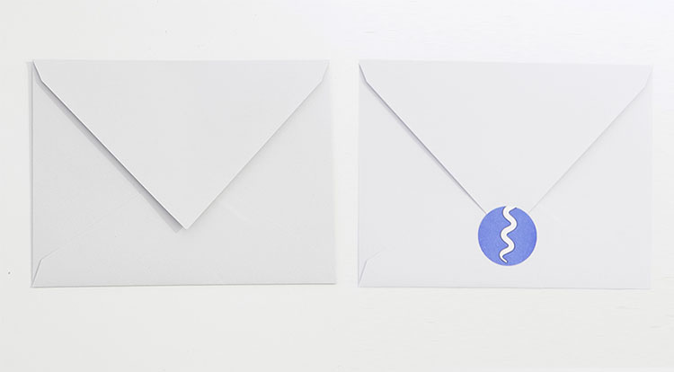 Umschlag Mini-Karte (Aufkleber optional)